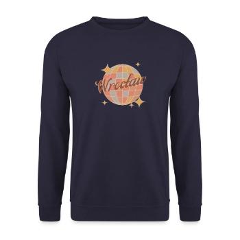 Wroclaw Wroclaw Poland Retro Vintage Design - Unisex Sweatshirt - navy - Front - Alina (178cm) & Michal (187cm)