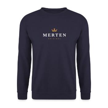 Merten Original Familienlogo - Unisex Pullover - Navy - Vorne - Alina (178cm) & Michal (187cm)