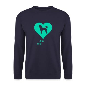 caniche - Sweat-shirt Unisexe - marine - Devant - Alina (178cm) & Michal (187cm)