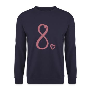 8. Geburtstag Kinder Mädchen 8 Jahre alt Süße Nummer 8 - Unisex Pullover - Navy - Vorne - Alina (178cm) & Michal (187cm)