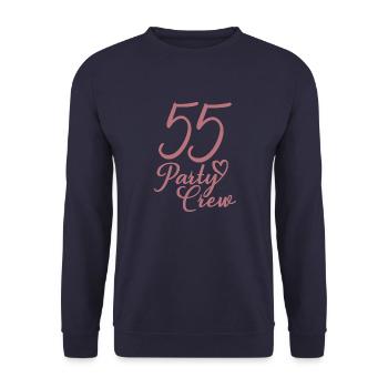 55 Party Crew 55th Birthday Party 55 Years Old - Unisex Sweatshirt - navy - Front - Alina (178cm) & Michal (187cm)