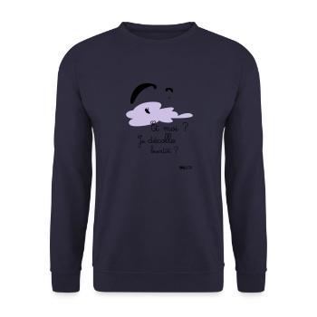Body décolle bientot rose - Sweat-shirt Unisexe - marine - Devant - Alina (178cm) & Michal (187cm)