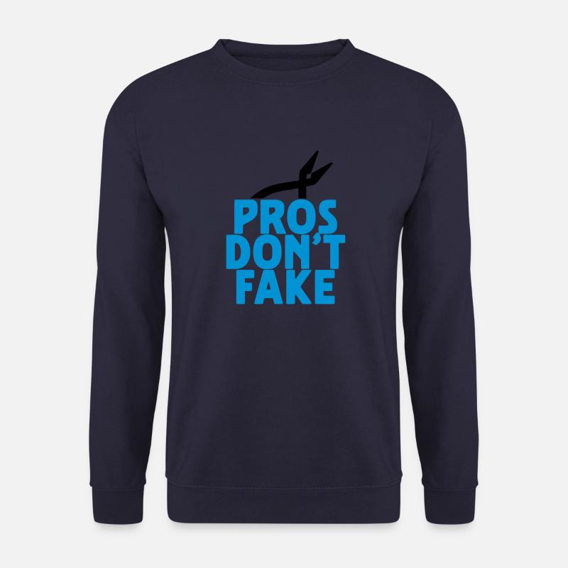 pros don't fake - Unisex Pullover - Navy
