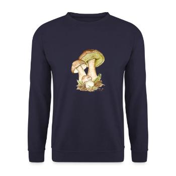 Steinpilze - Unisex Pullover - Navy - Vorne - Alina (178cm) & Michal (187cm)