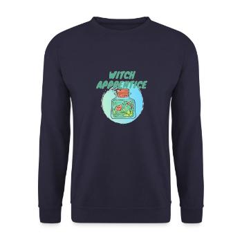 witch apprentice grün - Unisex Pullover - Navy - Vorne - Alina (178cm) & Michal (187cm)