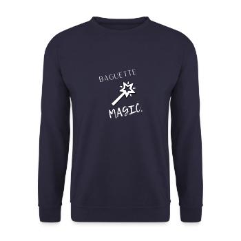 Baguette Magic - Sweat-shirt Unisexe - marine - Devant - Alina (178cm) & Michal (187cm)