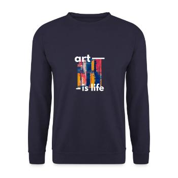 Art Life Art Life Painting Picture Gift - Unisex Sweatshirt - navy - Front - Alina (178cm) & Michal (187cm)