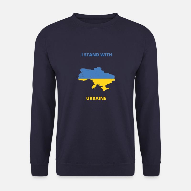 I stand with Ukraine - Unisex Pullover - Navy