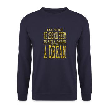 cool humour blague livres café drôle citation une fois - Sweat-shirt Unisexe - marine - Devant - Alina (178cm) & Michal (187cm)