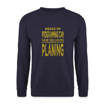 clinical informatics specialisttshirts - Unisex Sweatshirt - navy - Front - Alina (178cm) & Michal (187cm)
