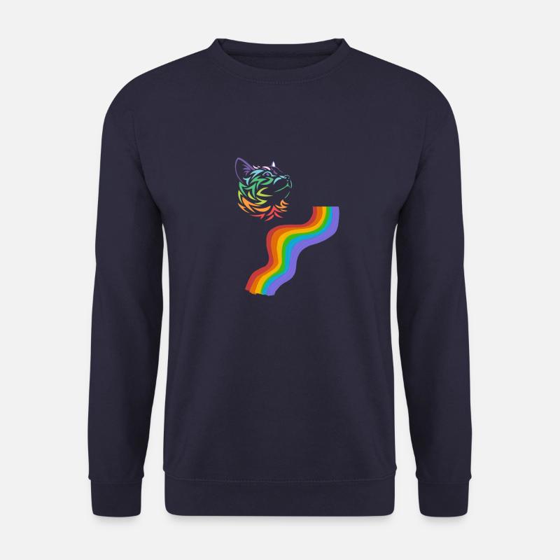 Katze Regenbogen - Unisex Pullover - Navy