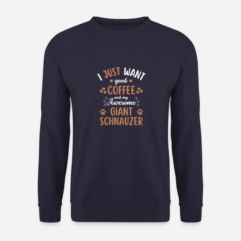 Riesenschnauzer Kaffee Hund Cafe - Unisex Pullover - Navy