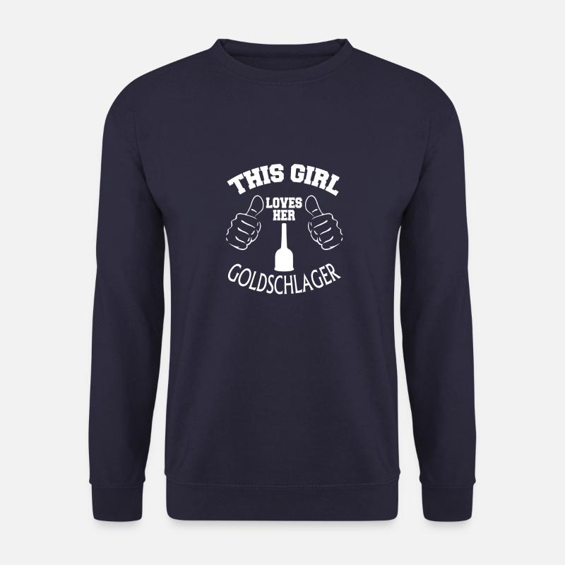Dieses Mädchen liebt ihren Goldschlager - Unisex Pullover - Navy