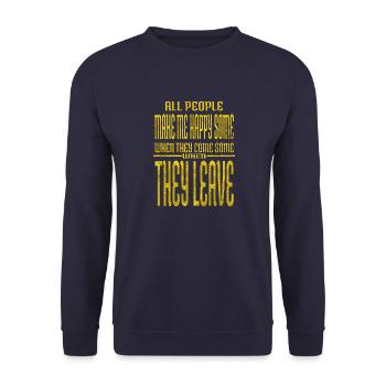 love children present idea gift idea adoptive - Unisex Pullover - Navy - Vorne - Alina (178cm) & Michal (187cm)