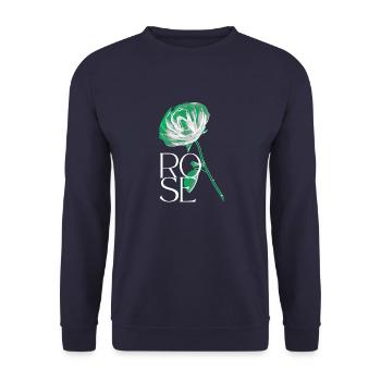 Rose - Unisex Pullover - Navy - Vorne - Alina (178cm) & Michal (187cm)