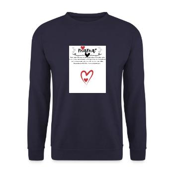 Danke Mama - Unisex Pullover - Navy - Vorne - Alina (178cm) & Michal (187cm)