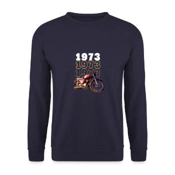 1973 Année de naissance - Sweat-shirt Unisexe - marine - Devant - Alina (178cm) & Michal (187cm)