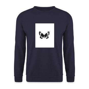 Schmetterling - Unisex Pullover - Navy - Vorne - Alina (178cm) & Michal (187cm)
