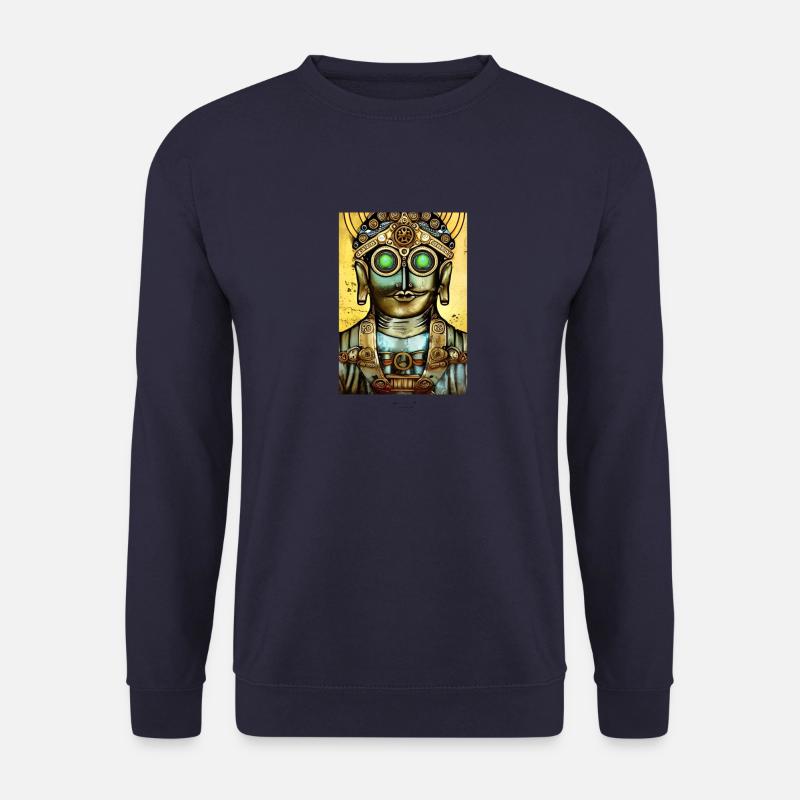 Buddha - Steampunk -Transparent - Unisex Pullover - Navy