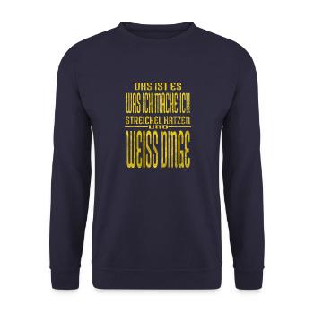 Chat de mer Drôle Vervet singe amour mammifère humour - Sweat-shirt Unisexe - marine - Devant - Alina (178cm) & Michal (187cm)
