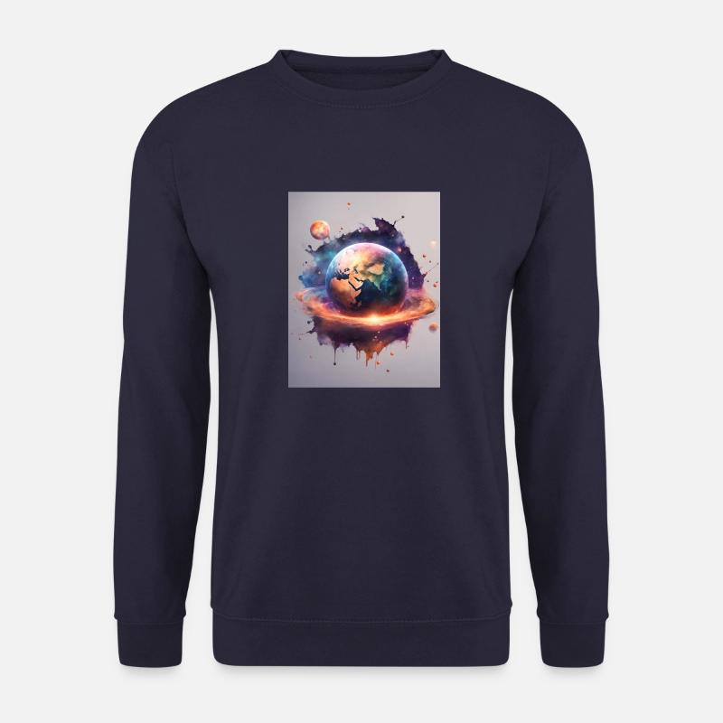 Planet mit Umlaufbahn - Unisex Pullover - Navy