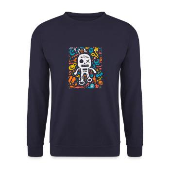 Ghostly Groove Parade - Unisex Sweatshirt - navy - Front - Alina (178cm) & Michal (187cm)