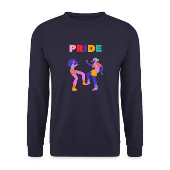 T-shirt double face coloré Bold Communities - Sweat-shirt Unisexe - marine - Devant - Alina (178cm) & Michal (187cm)