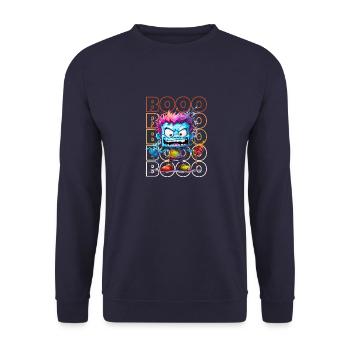 Chibi Stumble & Booo! Adorable Zombie Tee! - Unisex Sweatshirt - navy - Front - Alina (178cm) & Michal (187cm)