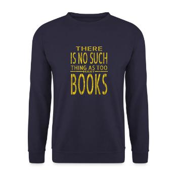 Comics Gift Book Keeper Book Children Statement - Unisex Sweatshirt - navy - Front - Alina (178cm) & Michal (187cm)
