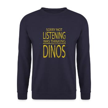 Jokes Birthday Present Quote - Unisex Sweatshirt - navy - Front - Alina (178cm) & Michal (187cm)