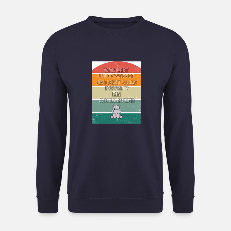 Retro Nilpferd - Unisex Pullover - Navy
