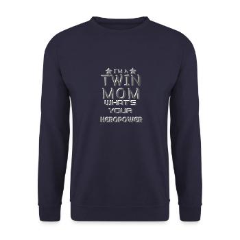 Mother - Unisex Sweatshirt - navy - Front - Alina (178cm) & Michal (187cm)