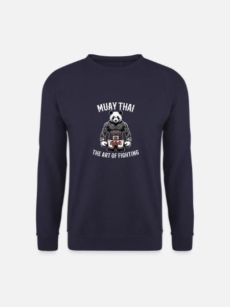 Muay Thai Panda - Kickboxen und Panda Thai Boxen - Unisex Pullover - Navy