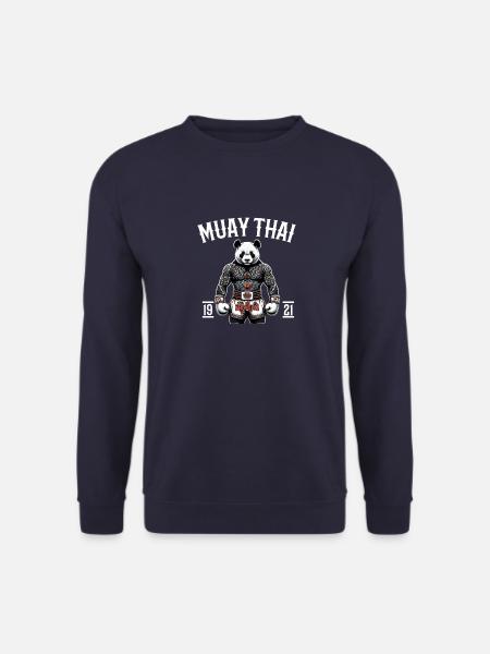 Muay Thai Panda - Kickboxen und Panda Thai Boxen - Unisex Pullover - Navy