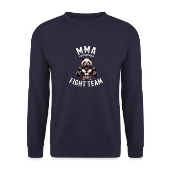 MMA Panda Fight Team - Cage Fighter Free Fighting - Unisex Pullover - Navy - Vorne - Alina (178cm) & Michal (187cm)