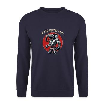 MMA Elefant - Käfigkampf und Freikampf - Unisex Pullover - Navy - Vorne - Alina (178cm) & Michal (187cm)