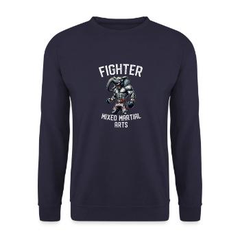 Kämpfer Elefant - Gemischte Kampfkünste MMA - Unisex Pullover - Navy - Vorne - Alina (178cm) & Michal (187cm)