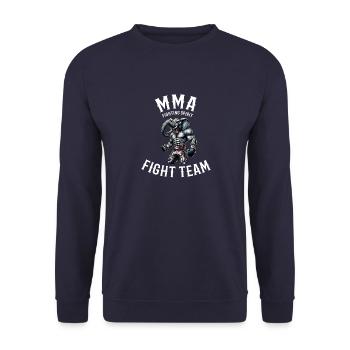 MMA Elephant Fight Team - Cage Fighter Free - Unisex Pullover - Navy - Vorne - Alina (178cm) & Michal (187cm)