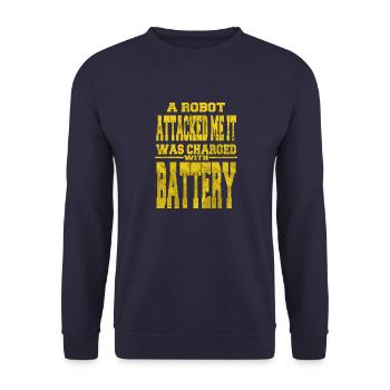 funny sayings family birthday present idea - Unisex Pullover - Navy - Vorne - Alina (178cm) & Michal (187cm)