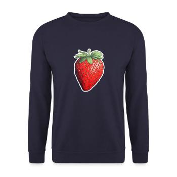 Fraise simple - Sweat-shirt Unisexe - marine - Devant - Alina (178cm) & Michal (187cm)
