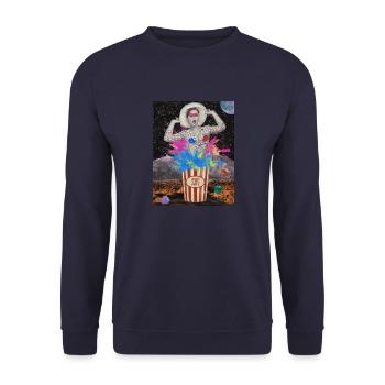 Pop Art Collage - Unisex Sweatshirt - navy - Front - Alina (178cm) & Michal (187cm)