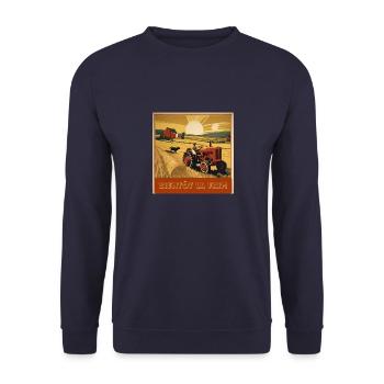bientôt la faim - Sweat-shirt Unisexe - marine - Devant - Alina (178cm) & Michal (187cm)