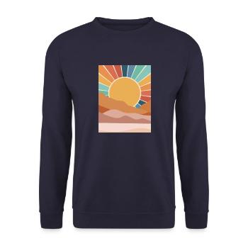 Desert Sunset - Unisex Sweatshirt - navy - Front - Alina (178cm) & Michal (187cm)
