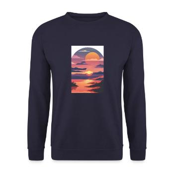 Summer holidays by the sea - Unisex Sweatshirt - navy - Front - Alina (178cm) & Michal (187cm)