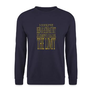 Actualités de l’astronomie Déclaration Passionnés d’astronomie - Sweat-shirt Unisexe - marine - Devant - Alina (178cm) & Michal (187cm)