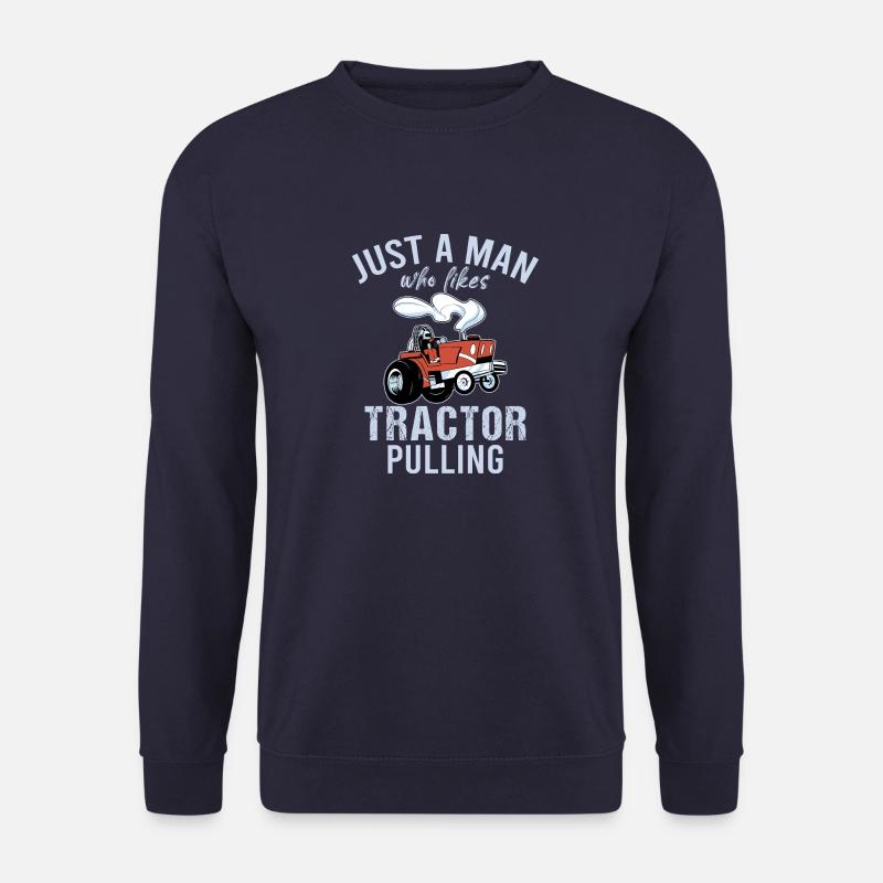 Tractor Pulling Tractor Driver Tractor Puller - Unisex Pullover - Navy