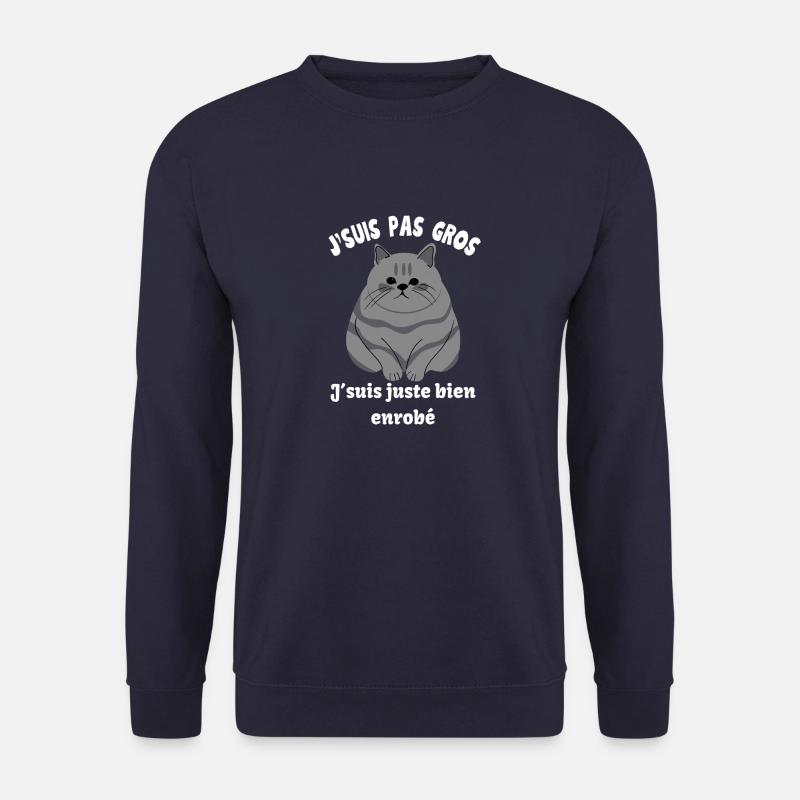 Big White Cat - Unisex Sweatshirt - navy