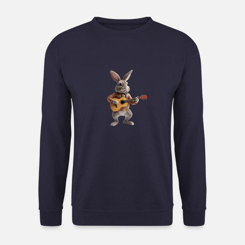 Rabbit Guitar - Unisex Sweatshirt - navy