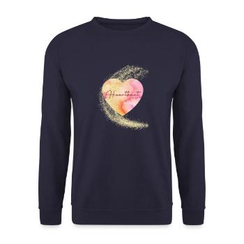 Heartbeat - Unisex Pullover - Navy - Vorne - Alina (178cm) & Michal (187cm)