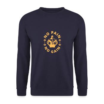 Ohne Fleiß kein Preis - Unisex Pullover - Navy - Vorne - Alina (178cm) & Michal (187cm)